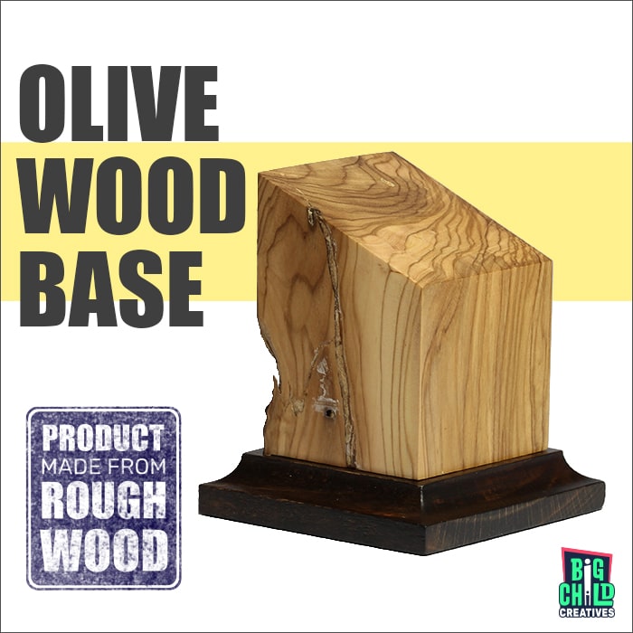 Olive wood base